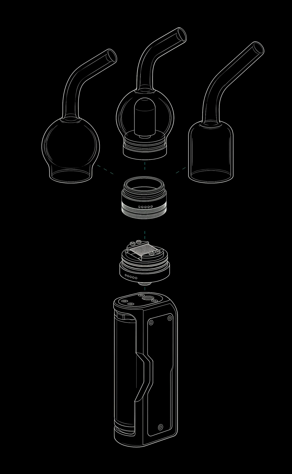 Exploded view of Lucidus hardware